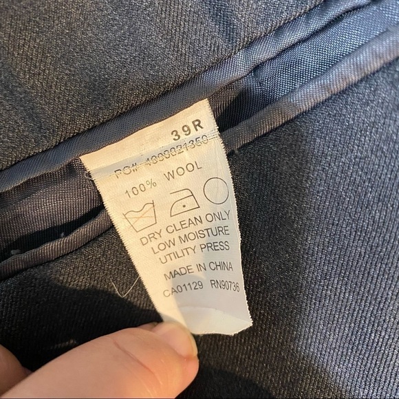 MICHAEL KORS 100%‎ WOOL GRAY 2 BUTTON BLAZER JACKET - Picture 5 of 7